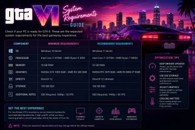 GTA 6 system requirements guide