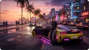 Beginner player exploring a GTA-inspired city