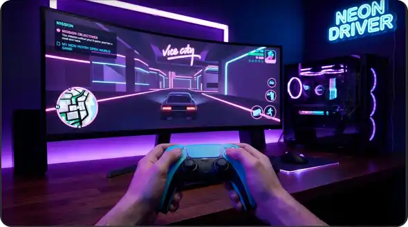 GTA 6 basic controls with controller and gameplay interface